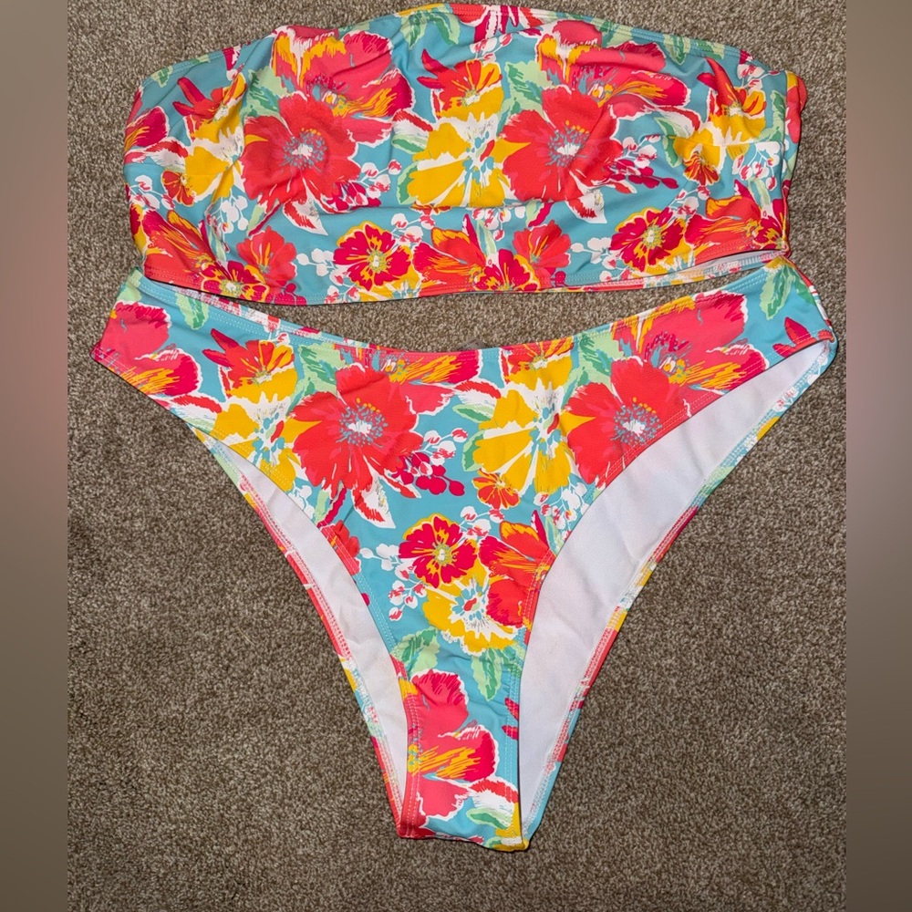 Shein Floral Bikini Set
